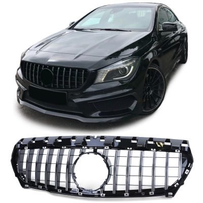 Griglia Sportiva Nera Lucida con Cromature per Mercedes CLA C117 13-16
