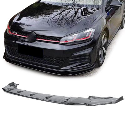 Spoiler Anteriore per Volkswagen Golf 7 GTI 2013-2020 Effetto Carbonio