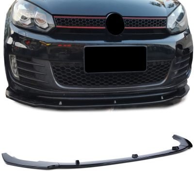 Spoiler Anteriore per Volkswagen Golf 6 GTI 2009-2013 Nero Lucido