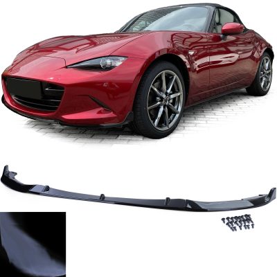 Spoiler Anteriore per Mazda MX5 ND (dal 2015) in ABS Nero Lucido con Montaggio