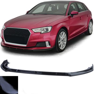 Spoiler Anteriore Performance Nero Lucido per Audi A3 8V Facelift 2016-2020