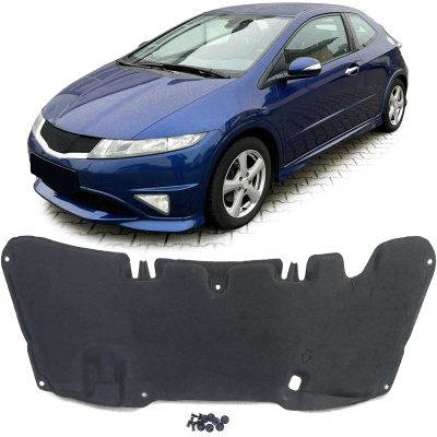 Insonorizzazione Pannello Insonorizzante Cofano + Clip per Honda Civic VIII 1.4