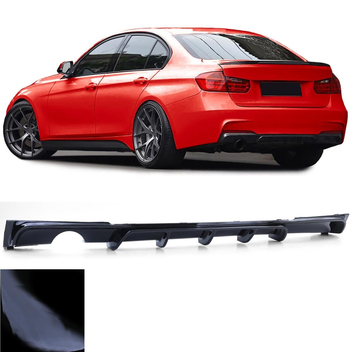 Diffusore Posteriore Performance Nero Lucido per BMW Serie 3 F30 F31 316 318