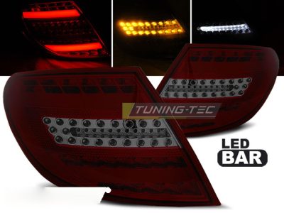 LED Bar Fanali Posteriori Rosso Fumé per Mercedes Classe C W204 Berlina 07-10