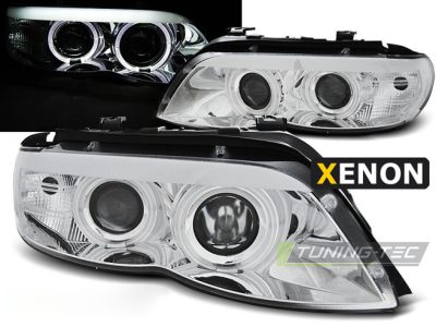Xenon Fari Angel Eyes Cromato per BMW X5 E53 (11.03-06) - Kit Fari Xeno