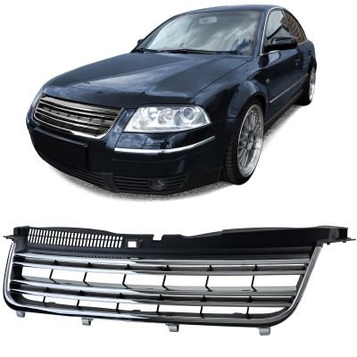 Griglia Doppia Nera Cromo per Volkswagen Passat 3bg Berlina 00-05