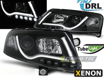 Xenon Fari Tubo Luce DRL Nera per Audi A6 C6 (2004-2008)