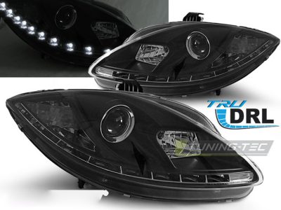 Fari True DRL Nero per Seat Leon Altea (2009-2012) Luci Diurne