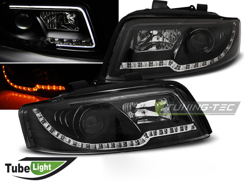 Fari Tube Luce Nera per Audi A4 (10.00-10.04) - Fanali Anteriori