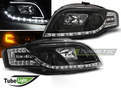 Fari Tube Luce Nera per Audi A4 B7 (11.04-03.08)