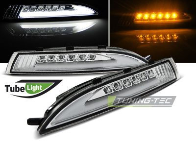 Anteriore Luce Direzionale Cromata LED per Volkswagen Scirocco 08-14