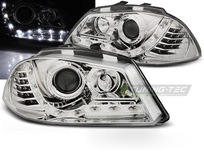 Fari Daylight Cromato per Seat Ibiza 6L (04.02-08) - Fanali Anteriori