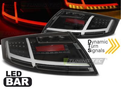 LED Bar Fanali Posteriori Nero per Audi TT (04.06-02.14) Fanali Posteriori Neri
