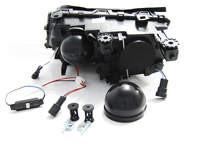 Fari Angel Eyes LED Nero per BMW E46 (2001-2005) Fanali Anteriori