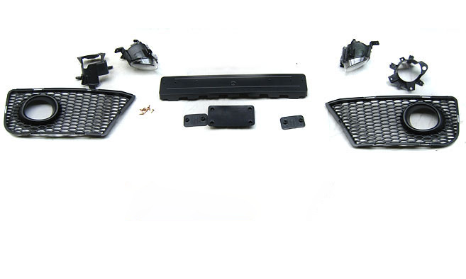 Anteriore Paraurti Sport Nero PDC per Audi A3 (2008-2012) con PDC