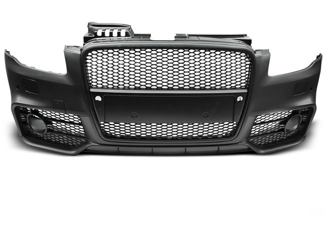 Anteriore Paraurti Sport Nero PDC per Audi A4 (2004-2008) con PDC