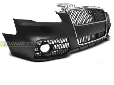 Anteriore Paraurti Sport Cromato Nero per Audi A4 (2004-2008) Paraurti Sportivo