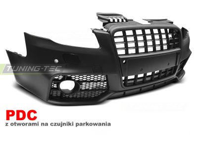 Anteriore Paraurti Sport Nero PDC per Audi A4 (2004-2008) con PDC