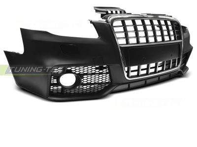 Anteriore Paraurti Sport Cromato Nero per Audi A4 (2004-2008) Paraurti Sportivo