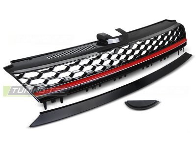 Griglia Sport Nero Rosso per Volkswagen Golf 7 (2013-2017) Griglia Anteriore