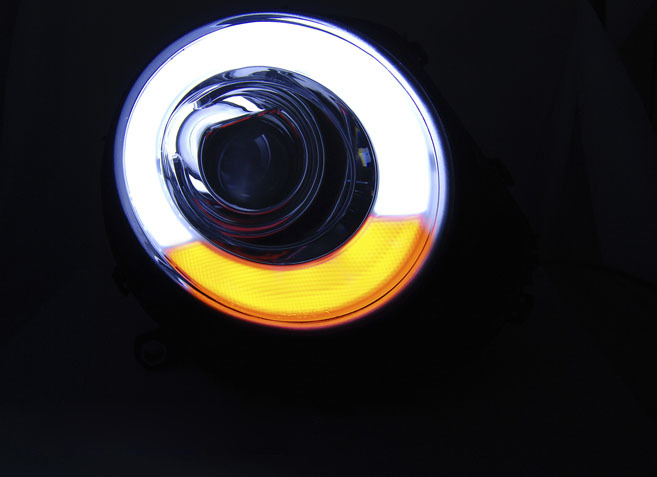 Fari Tube Lightl Nero per BMW MINI Cooper (2006-2014) Fanali Neri