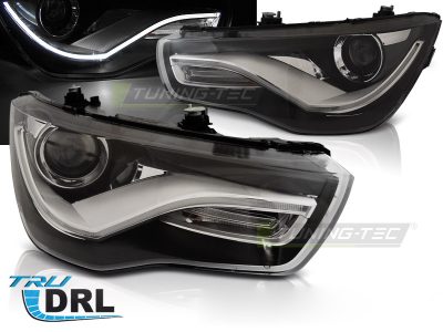 Fari True DRL Nero per Audi A1 (04.10-12.14) Luci Diurne Anteriori