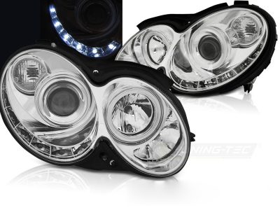 Fari Daylight Cromato per Mercedes CLK W209 (2003-2010) - Fanali Anteriori