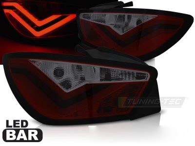 LED Bar Fanali Posteriori Rosso Fumé per Seat Ibiza 6J (08-12) Fanali
