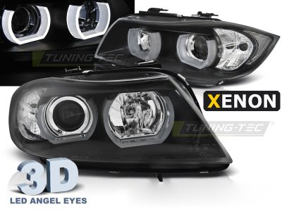 Xenon Fari U-Led 3D Neri per BMW E90/E91 (03.05-08.08) Kit Fari allo Xeno