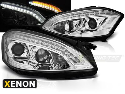Xenon Fari Daylight Cromato per Mercedes W221 (2005-2009)