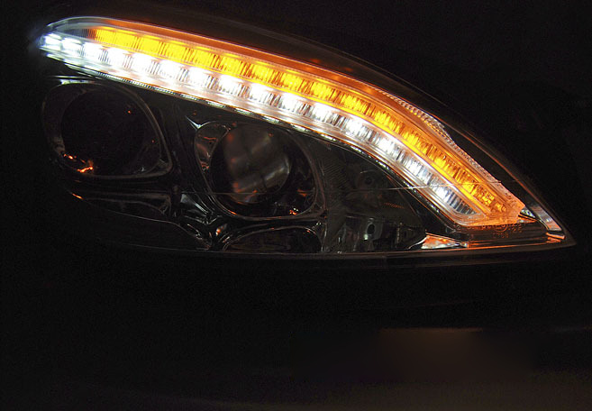 Xenon Fari Daylight Nero per Mercedes W221 (2005-2009)