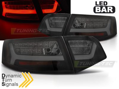 LED Bar Fanali Posteriori Nero Fumé Sequenziali per Audi A6 Berlina (2008-2011)