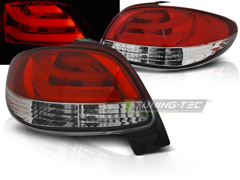 Peugeot 206 98- Barra LED Rosso Bianco Anteriore per Tuning Auto Accessorio