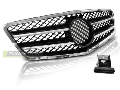 Griglia Sport Nero Cromato per Mercedes W212 (2009-2013) - Griglia Anteriore