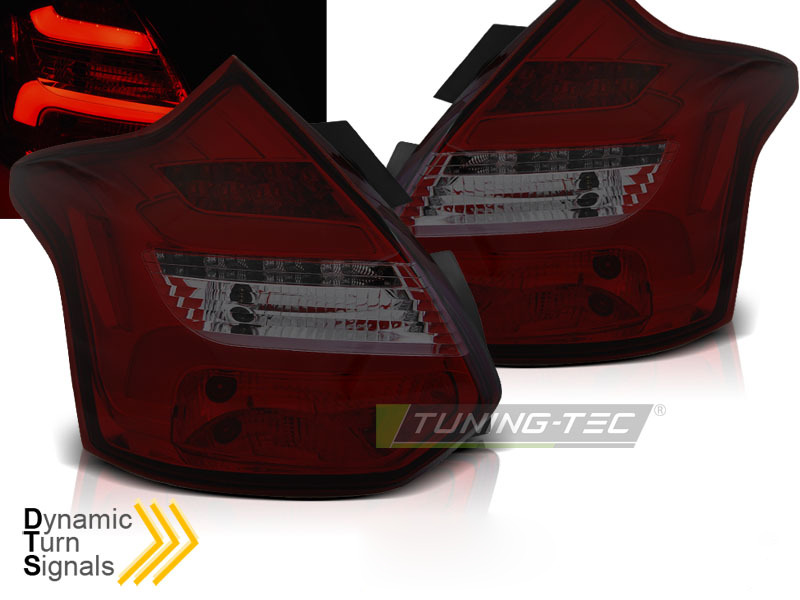 Ford Focus 3 11-10.14 Berlina 5 Porte Rosso Fumé LED Bar Sequenziale Indicatori