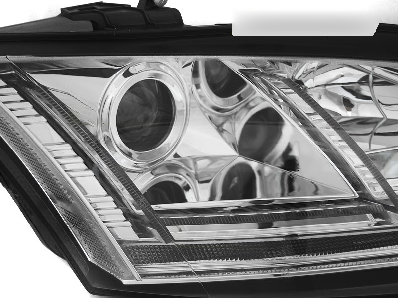 Fari LED Cromato Sequenziali per Audi TT (2006-2010) 8J - Fanali Anteriori