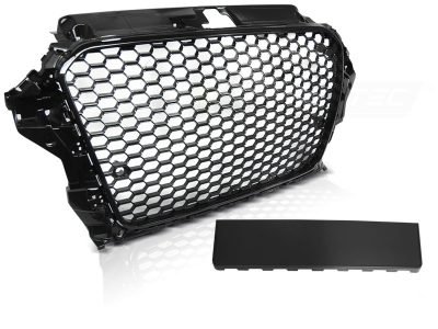 Griglia Sport Nero Lucido per Audi A3 (8V) 12-16, Griglia Anteriore Sportiva