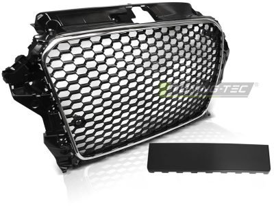 Griglia Sportiva Cromata Nera per Audi A3 (8V) 12-16, Accessorio Tuning Auto