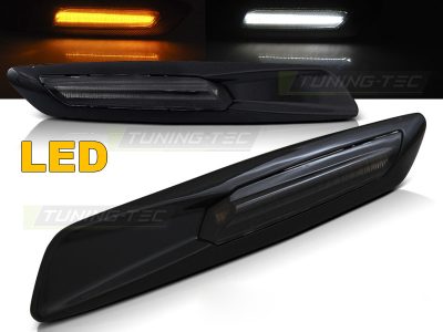 Laterale Direzione Fumè Nero Lucido LED Stile F10 per BMW E60/E90