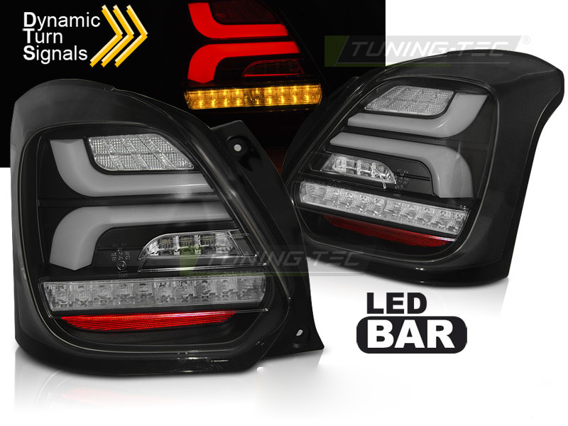 Suzuki Swift Vi 17-23 Nero LED Sequenziali Anteriore Sequenziale per Fari Auto