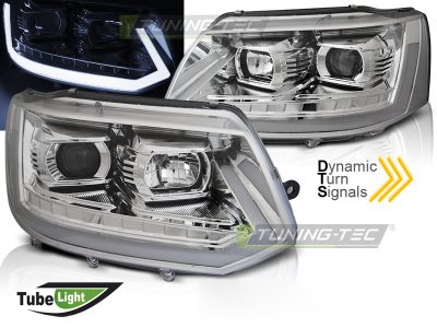 Fari Tube Luci Cromo Sequenziali per Volkswagen T5 (2010-2015)