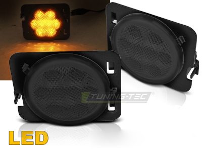 Jeep Wrangler Jk 07-18 LED Fumé Fari Anteriori Fumè 2 Pezzi Omologati TUV