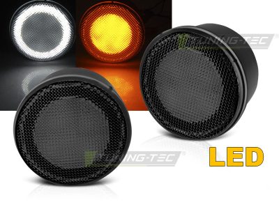 Chrysler Jeep Wrangler Jk 07-18 LED Fumé Fari Anteriori Fumè 2 Pezzi