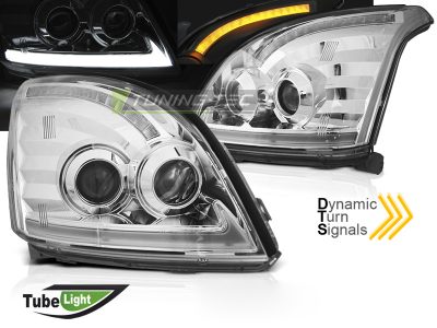 Toyota Land Cruiser 120 03-09 Fari a LED Sequenziali Cromati