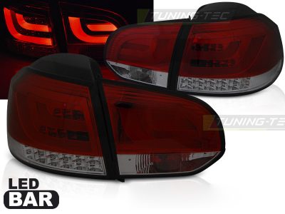 LED Bar Fanali Posteriori Rosso Fumé per Volkswagen Golf 6 (10.08-12) Fanali