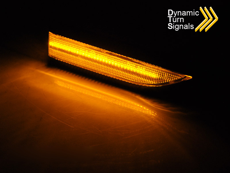 Laterale Direzione Fumè Nero LED Sequenziale per Volkswagen T6 15-19