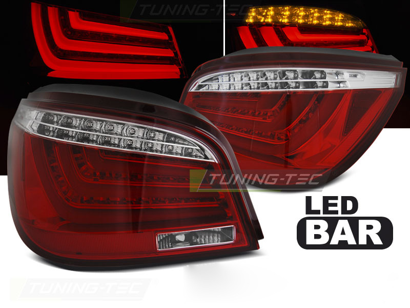 LED Bar Fanali Posteriori Rosso Bianco per BMW E60 LCI (anni 2007-2010)