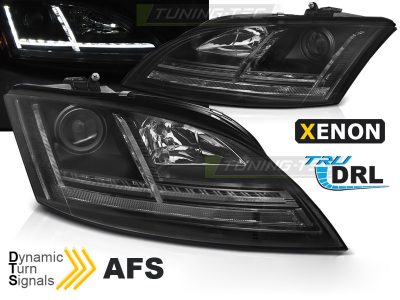 Xenon Fari LED DRL Nero Sequenziali per Audi TT (2006-2010) con AFS