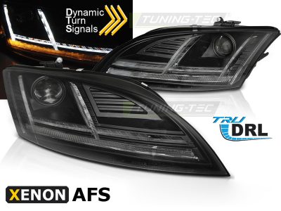 Xenon Fari LED DRL Nero Sequenziali per Audi TT (2010-2014) con AFS