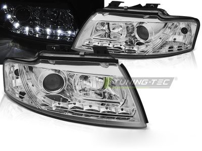 Fari Daylight Cromato per Audi A4 B6 Cabrio (2002-2006) - Fanali Anteriori